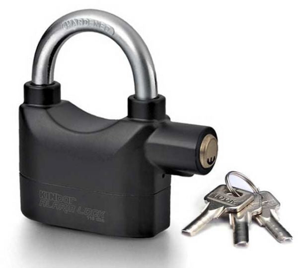 Heavy Duty Steel Anti-Theft Rainproof Alarm Electric Portable Alarm Lock ( For doors, bikes, cycles and Shop)