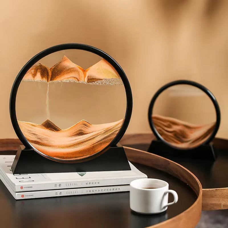 3D Sand moving Art liquid Illustration decoration piece